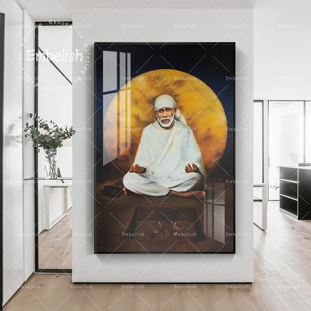 1 шт. настенные картины на холсте с надписью God Sai Baba | Дом и сад