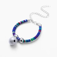 60pcs lot new zephyr collar pet cat small dog bell collar adjustable pet cute collar pet accessories