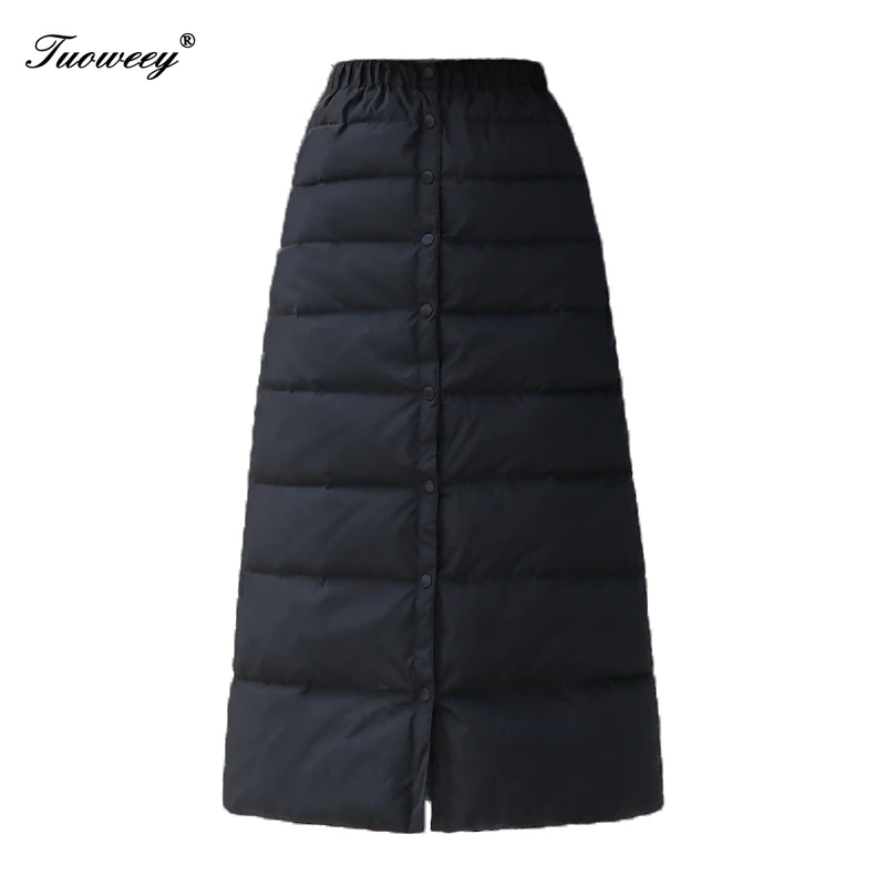 

2020 high waist clothes autumn winter black Down cotton plus size vintage casual loose long skirts womens skirt women streetwear
