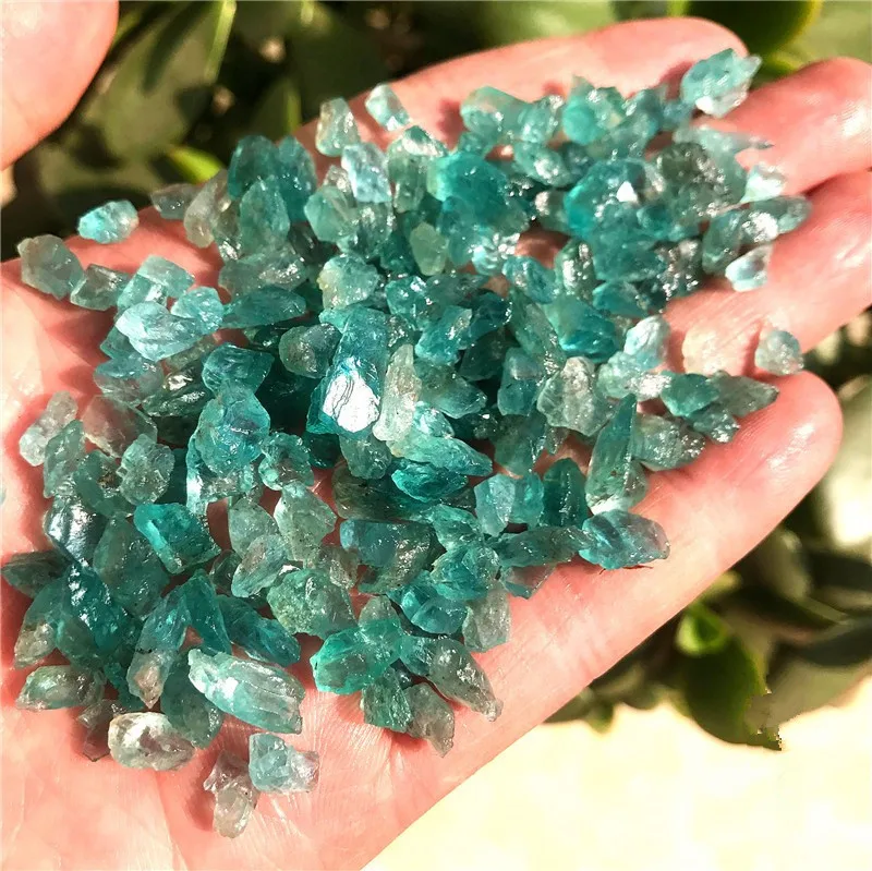 

Natural Apatite Original Stone Crystal Original Stone Small Particle Gravel Fish Tank Flowerpot Landscaping Blue Green Small