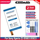 Аккумулятор LOSONCOER LIS1561ERPC 4300 мА  ч, для Sony Xperia Z3 Compact, Z3c Mini, D5803, D5833, C4, E5303, E5333, E5363, E5306 SO-02G