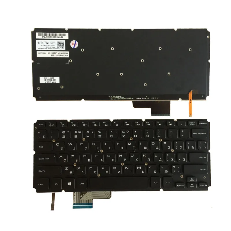 Русская клавиатура с подсветкой для DELL XPS14 15 XPS15 L421X L521X L421 L521 RU Клавиатура