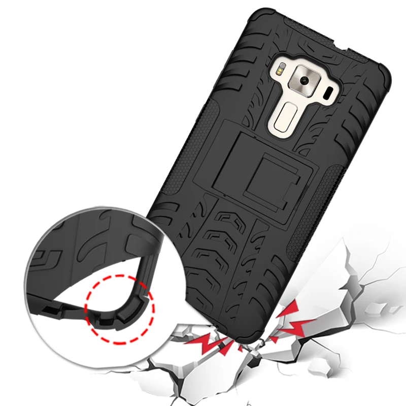 Для Asus zenfone 4 Selfie zd553kl 5 Lite zc600kl Чехол ударопрочный Кронштейн 5z ze520kl 3 Роскошный чехол