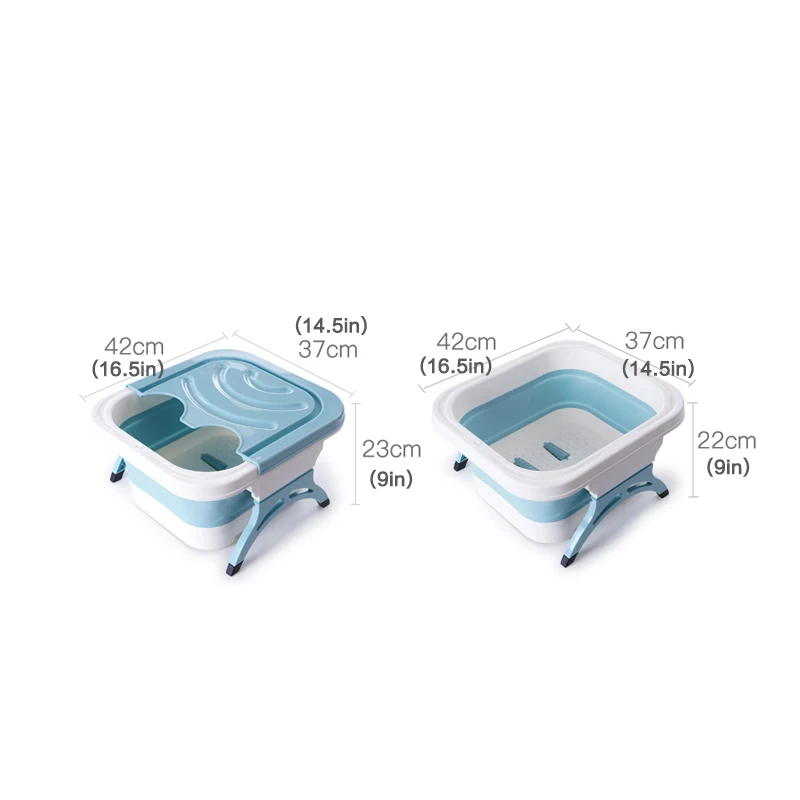 

Cordial Shining Free Shipping Folding 42cm Foot Tub Bucket Massage SPA Foot Bath Health Safety Plastic Home Move Foot Tub