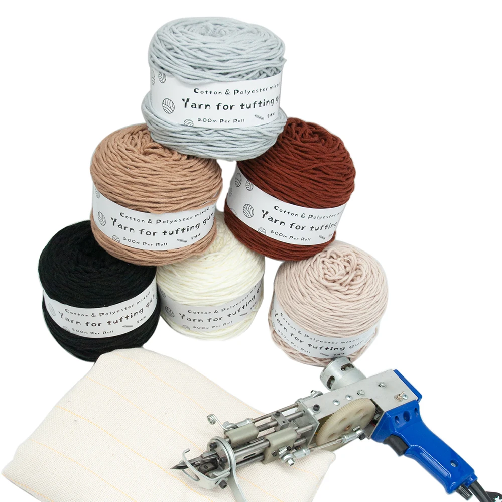 Однотонная хлопчатобумажная пряжа 1 шт. 200 м 8 нитей | Дом и сад