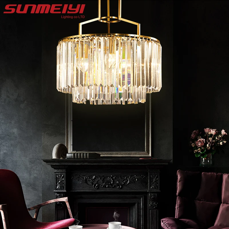 

Luxury Crystal Chandeliers Copper Led Lamp For Living room Bedroom Corridor Modern Ceiling Chandelier Lighting lustre cristal