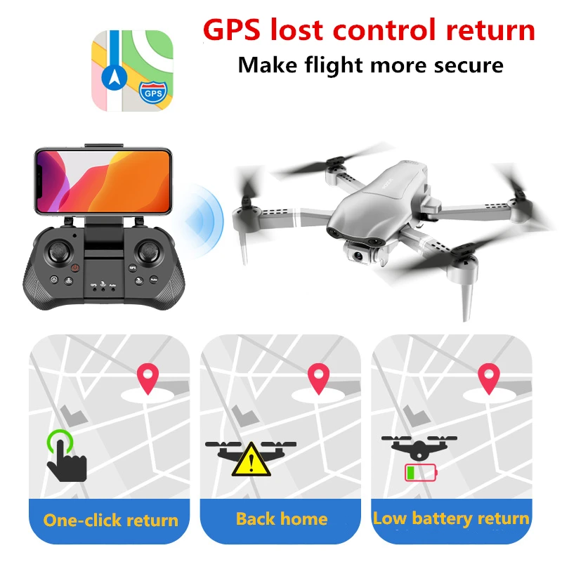 GPS PRO Drone с Wi Fi FPV 4K HD камерой автоматический после профессионального UAV Smart Return Mini VS