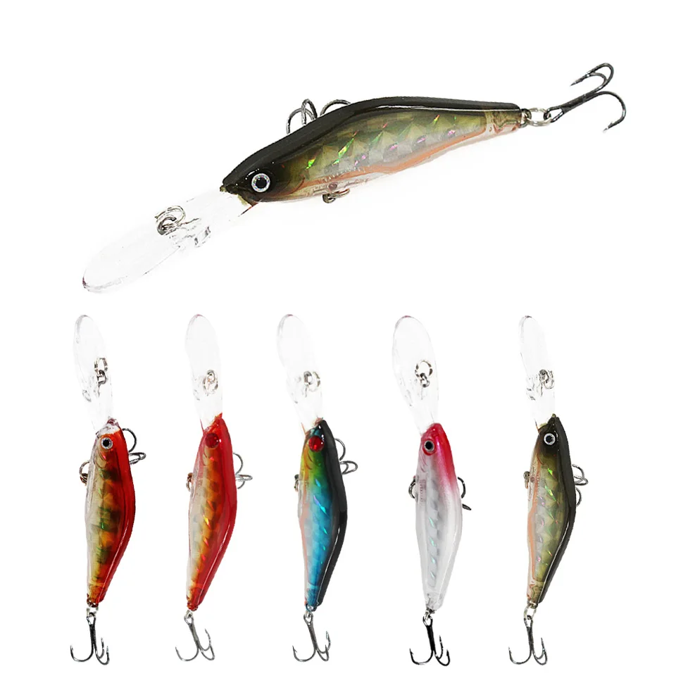 

1PCS Laser Sinking Slowly Minnow Fishing Lure 8.5CM 6.5G Wobbler Artificial Fly Fishing Hard Bait Carp Crankbait Fishing