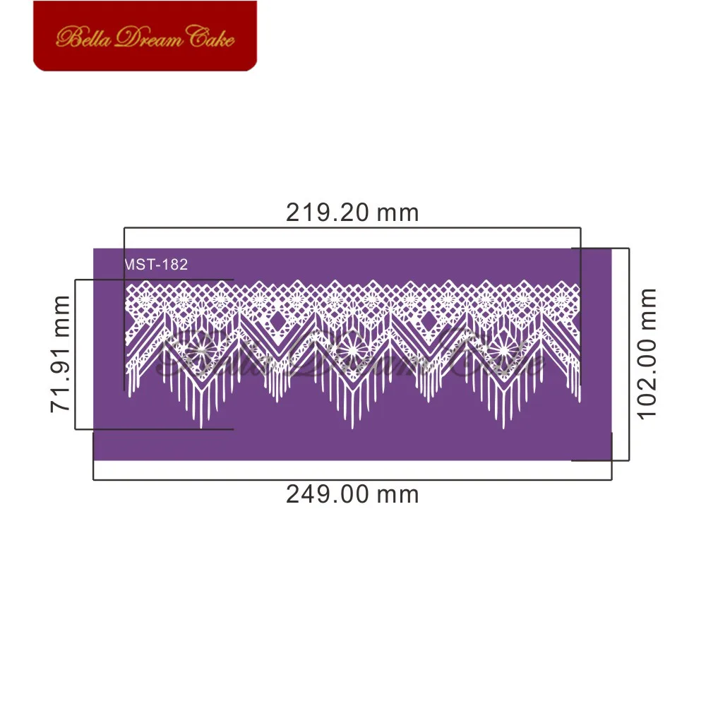Кружевной дизайн с кисточками фототрафареты для помадки торта шаблон свадебной