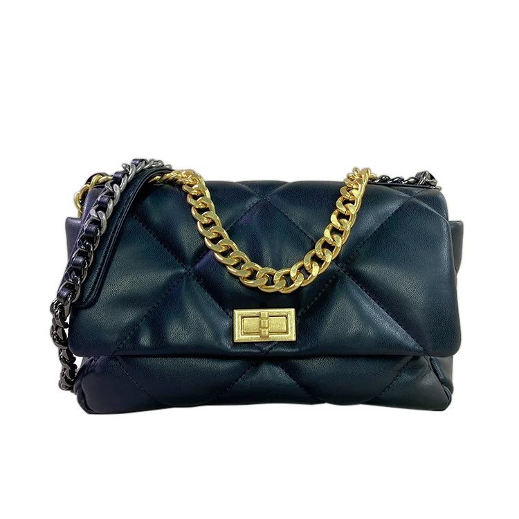 

Fashion Genuine Leather Women Shoulder Bags Diamond Lattice Cross Body Messenger Bags Flap Bag