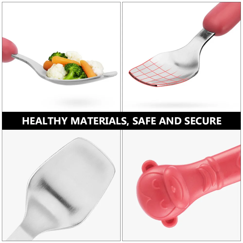 

1 Set Baby Utensils Fine Nice Chic Feeding Cutlery Infant Training Tableware Self Feeding Flatware Spoon Fork Set