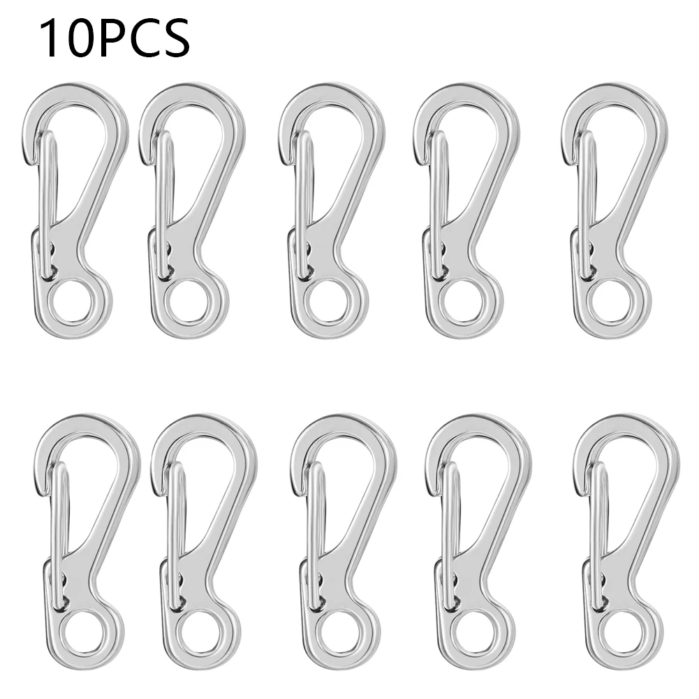 

10Pcs/Lot Outdoor Carabiner Aluminum Pocket Keychain Clip Hook Buckle Keychain Spring Buckle Climbing Equipment Camping Hiking