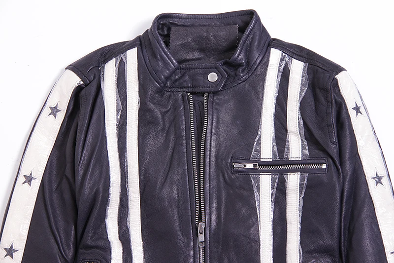 Женская мотоциклетная куртка Milan из натуральной кожи с высоким подиумом и