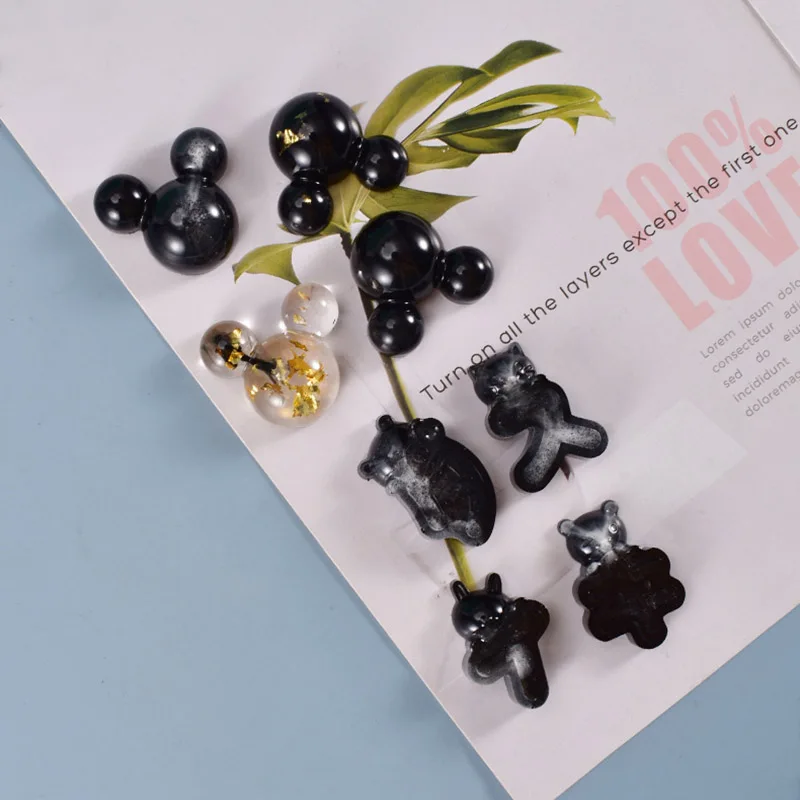 Прозрачная эпоксидная форма сделай сам с головой Микки милое японское домашнее