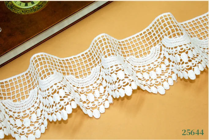 Водорастворимая хлопковая занавеска для одежды кружевная отделка