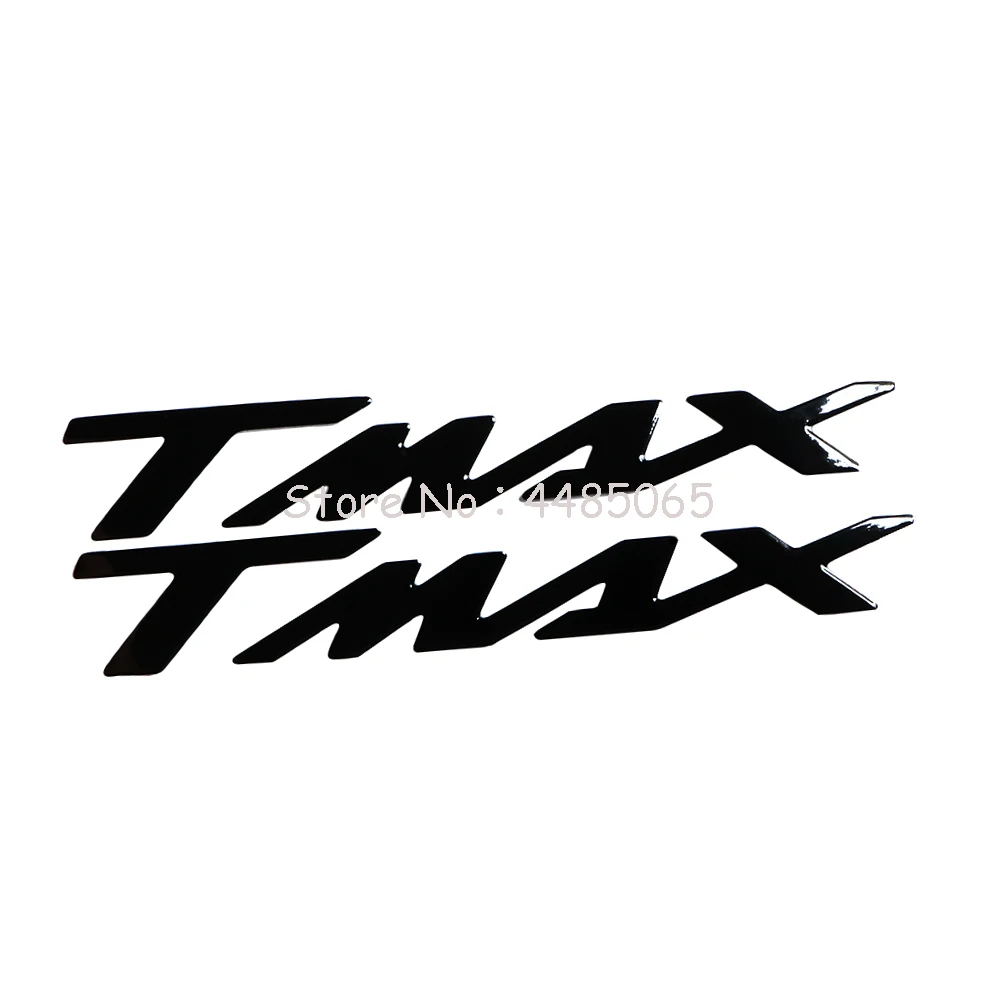 Black Наклейка на мотоцикл эмблема значок наклейка 3D танк колеса логотип "TMAX" наклейка для YAMAHA TMAX530 500 - Color: Black