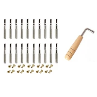 hot 20 pcs tuning pin nails and 20pcs rivetswith l shape tuning wrenchfor lyre harp small harp musical stringed instrument