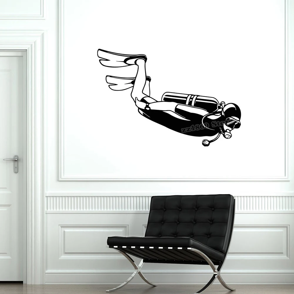 

Виниловая наклейка на стену для дайвинга и дайвинга детской комнаты, украшение для детской комнаты, плакат гарантированного качества B628