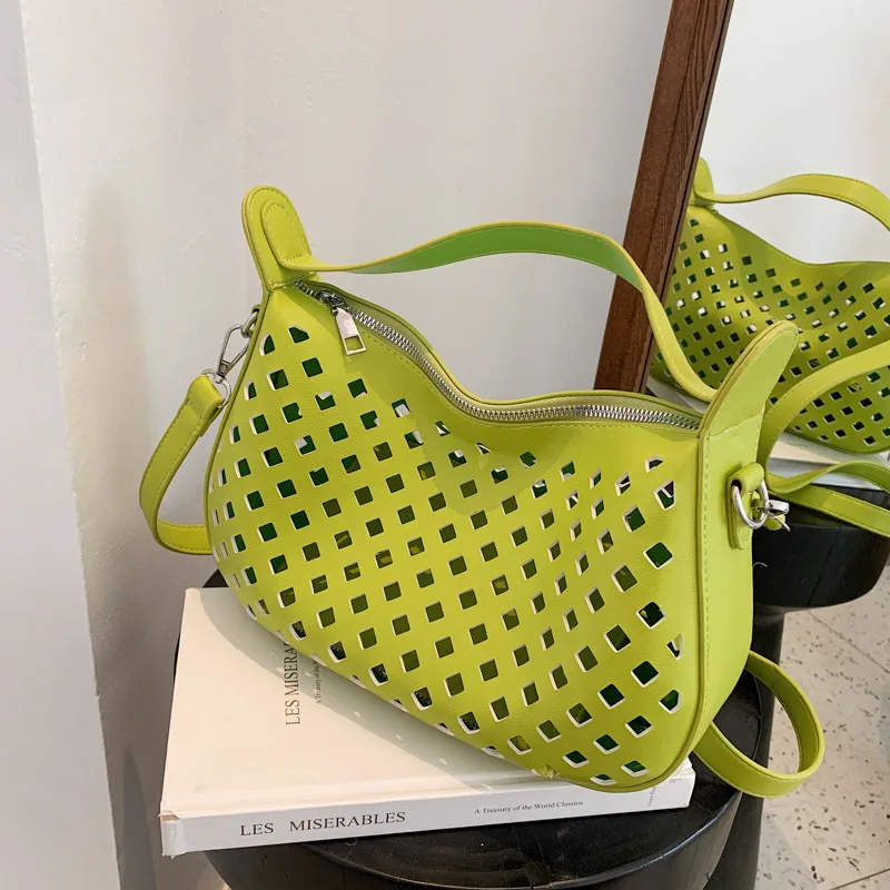 

High-quality Lady's Personality Design Hollow Bag 2021 Summer New Female Bag Beach Bag Korean Fashion Big Cabbage Basket Bag