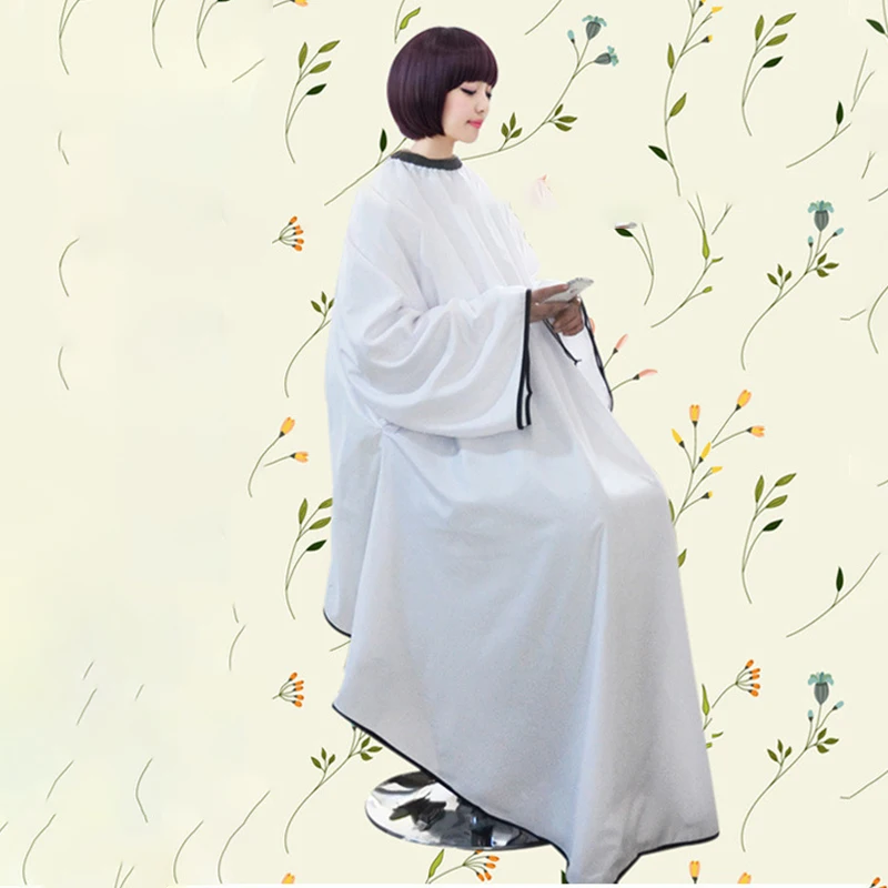 Накидка для парикмахера с длинным рукавом большого размера водонепроницаемая