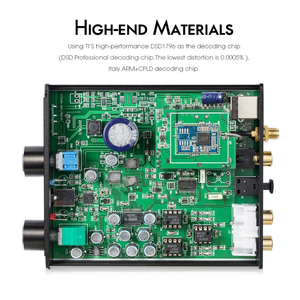 Мини Bluetooth 5,0 USB XMOS DAC DSD256 PCM384K Декодер Усилитель для наушников приемник APTX DSD