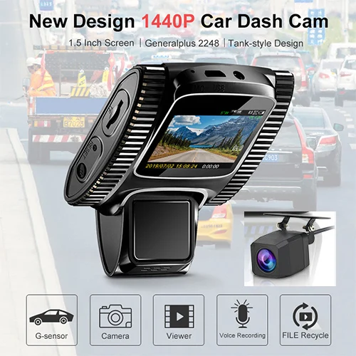 Белый Новинка 1,5 дюймов wifi Автомобильный видеорегистратор Камера HD 2K 1440P Автомобильный видеорегистратор циклическая запись видеорегистратор ночное видение танк-тип видеорегистратор - Название цвета: Белый