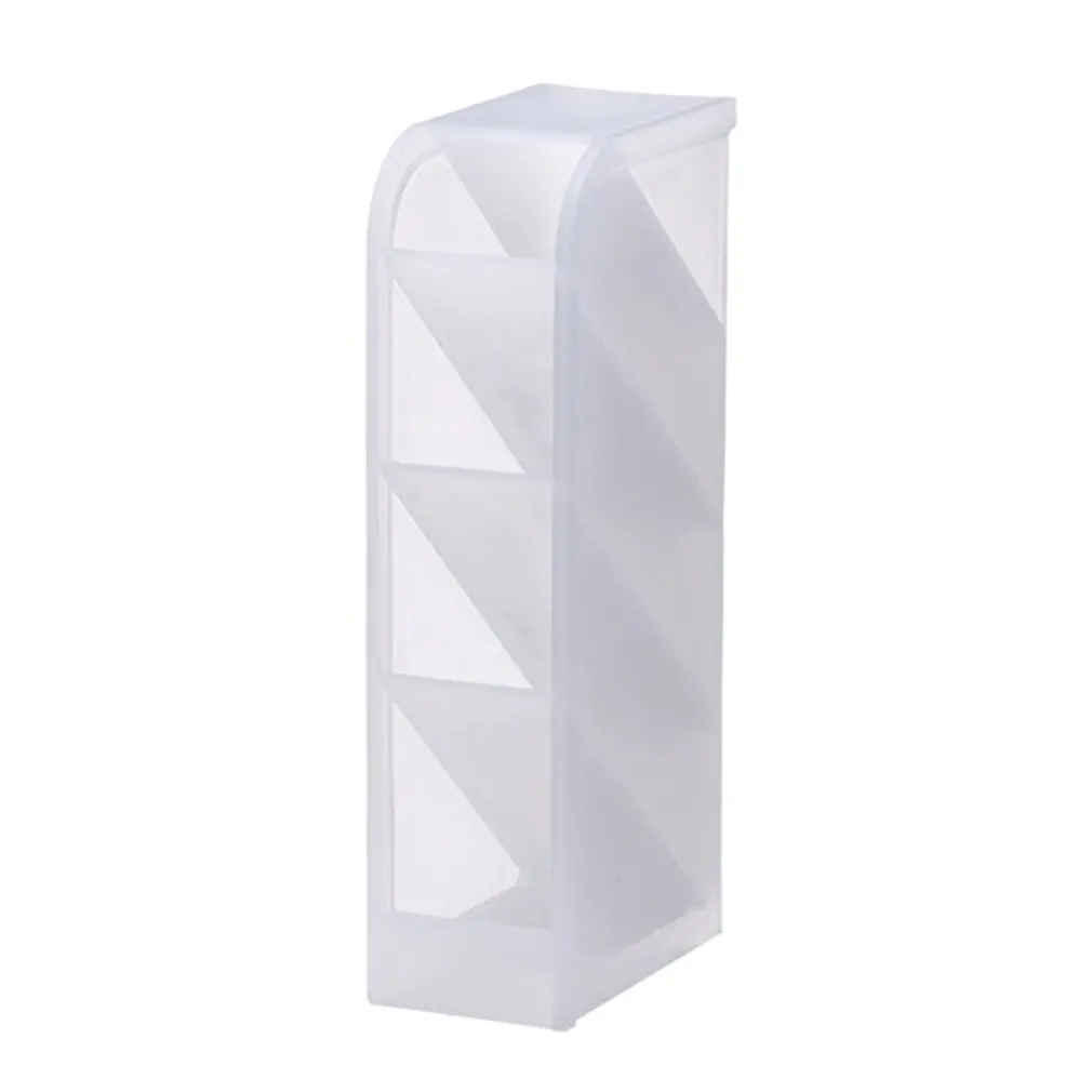 

Multi-function 4 Grid Desktop Pen Holder Office School Storage Case Clear White Black Plastic Box Desk Pen Pencil Organizer