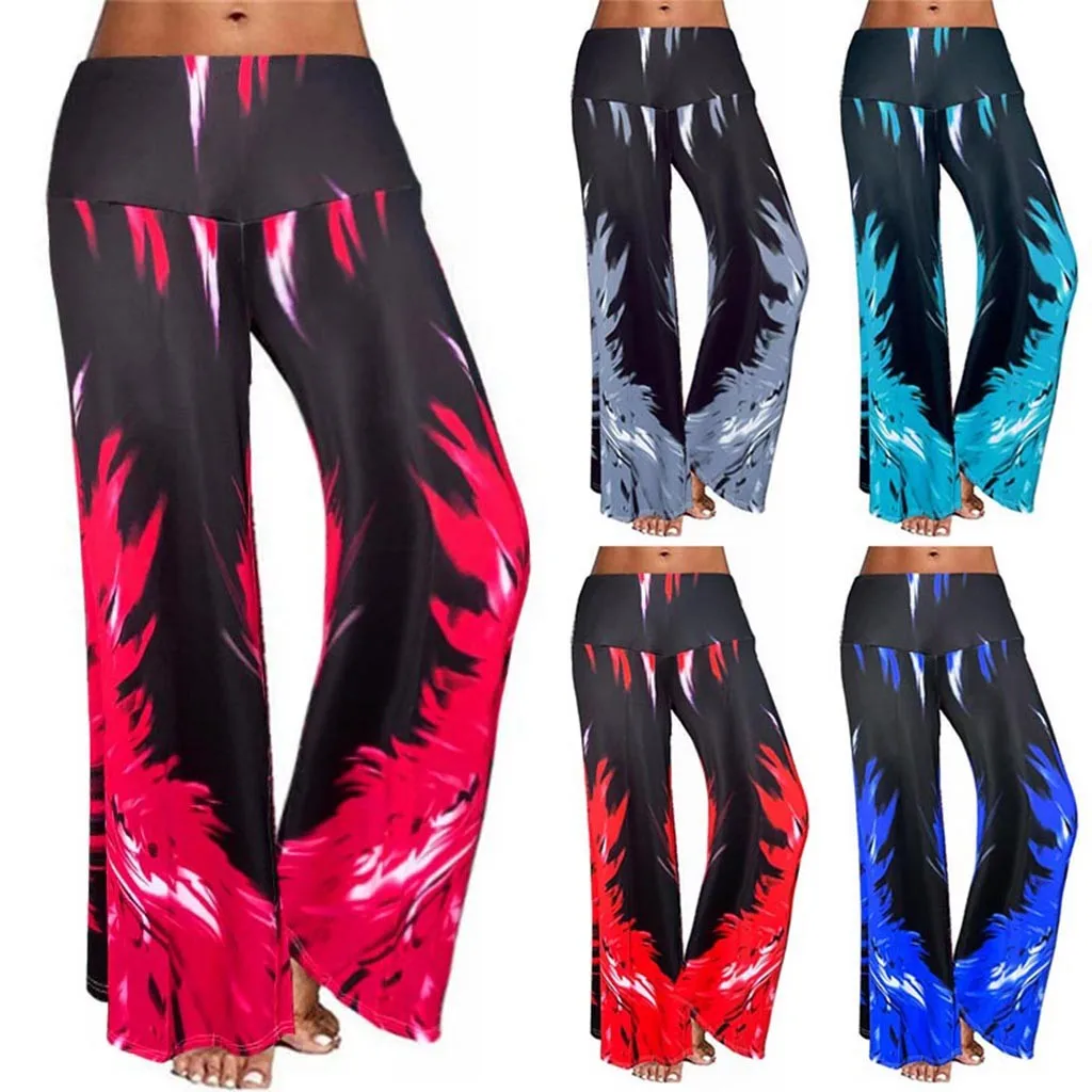 Повседневные Прямые длинные пляжные брюки с широкими штанинами размера плюс 5xl