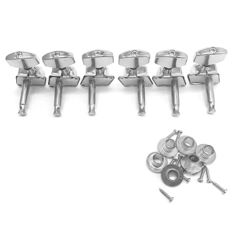 

6Pcs L/R Acoustic Guitar Machine Head Knobs Folk Guitar String Tuning Pegs Tuner PXPF