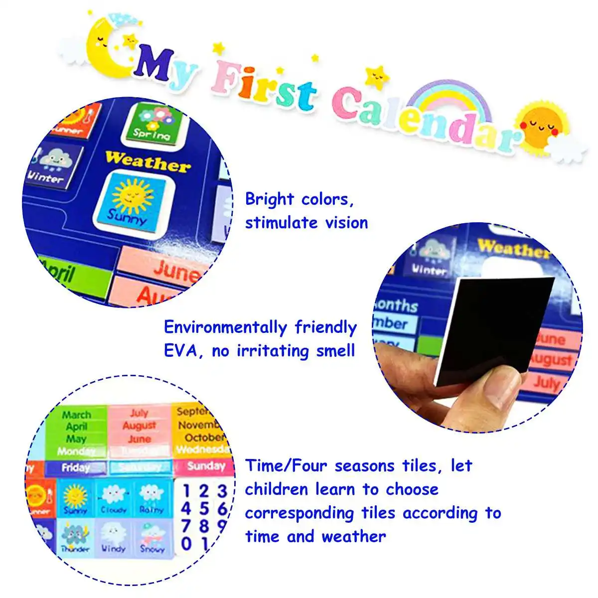 

Weather Calendar Magnetic Board Whole Brain Development Wisdom Learning Enlightenment Creative Children Toys