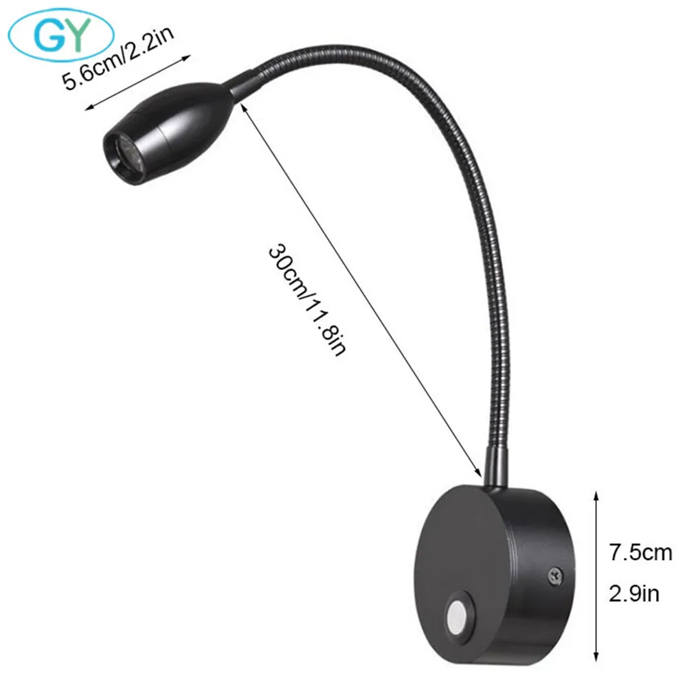 Сенсорный светильник с регулируемой яркостью настенный для чтения 12 В