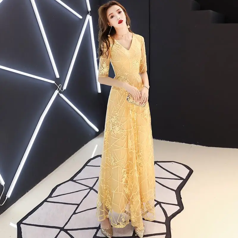 Золотистое свадебное платье новинка 2019 атласное длинное вечернее на шнуровке