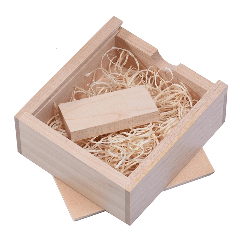 Maple wood JASTER орех клен фотоальбом деревянный usb+ коробка карта памяти Флешка 8 ГБ 16 ГБ 32 ГБ 64 Гб фотография свадебный подарок 100 мм* 100 мм* 40 мм - Цвет: Maple wood