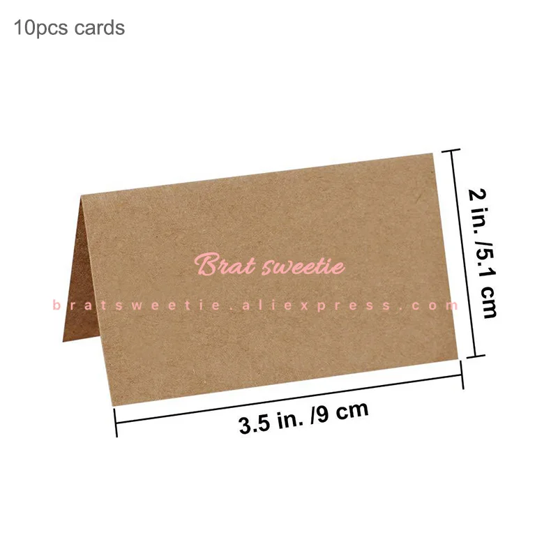 10pc Kraft card Деревенский деревянный подсвечник, креативный подсвечник из дерева, рождественское свадебное украшение стола, центральные украшения, товары для дня рождения - Цвет: 10pc Kraft card