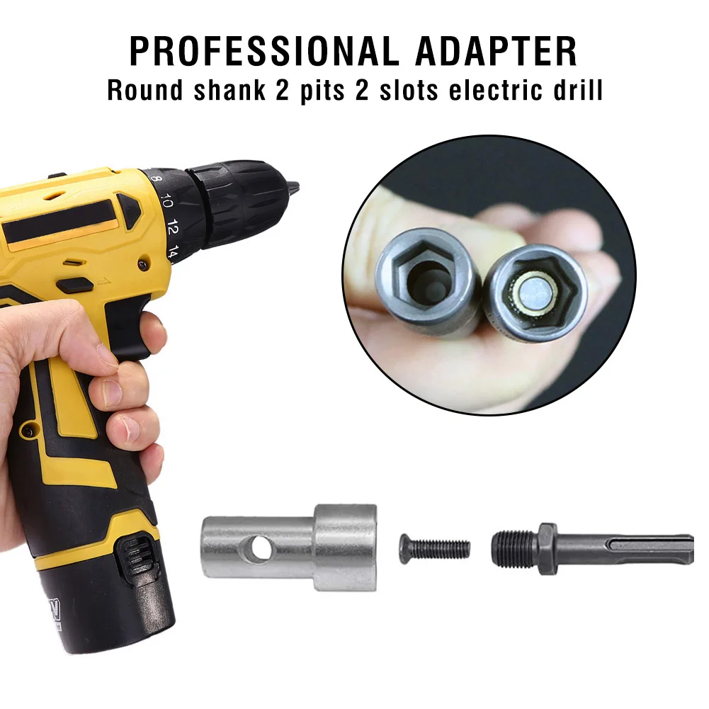 Металлические сверла насадки с шнеком 2 ямы слота Круглый хвостовик конвертер