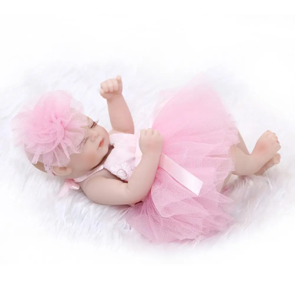 Черный Bebe reborn силиконовые куклы для маленьких девочек Мягкие силиконовые Boneca Reborn Brinquedos Bonecas подарки на день детей игрушки на кровать - Цвет: Черный