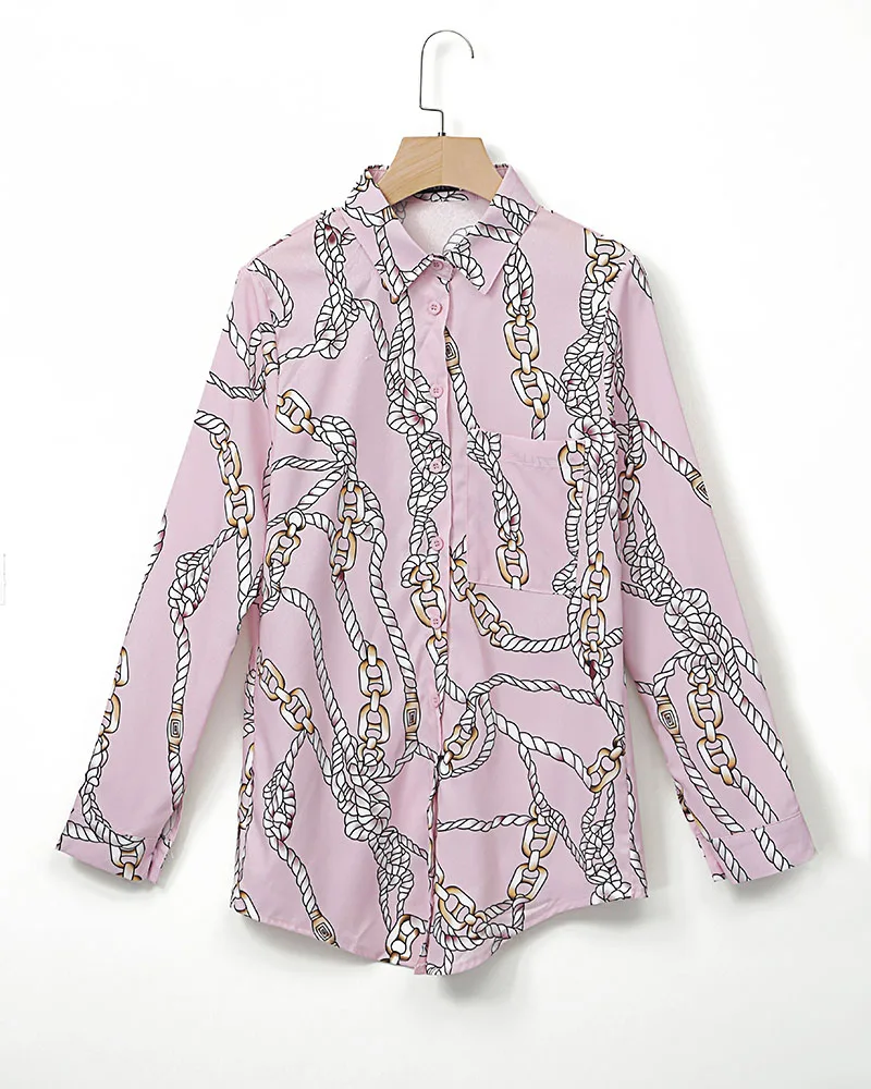 Женская Осенняя элегантная Базовая Блузка женская Стильная Повседневная блузка