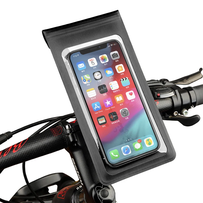 

Waterproof Bike Bicycle Phone Mount Bag Case 360° Rotation Motorcycle Handlebar Phone Holder Stand For iPhone 6 s 7 8 X XS XR 11