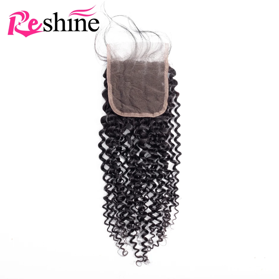 

Kinky Curly Lace Closure Brazilian Remy Human Hair Closure 4x4 inch Lace Closure With Baby Hair Natural Color 8-20 inch