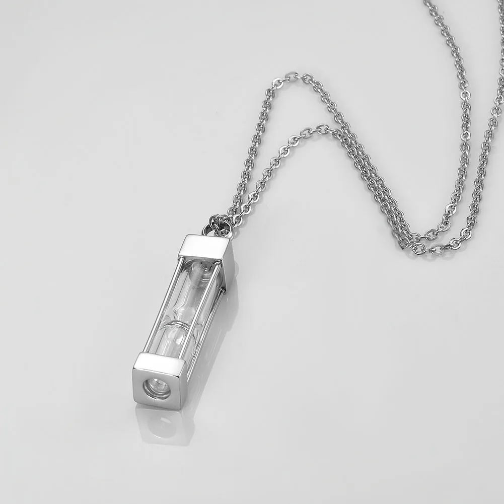 Вечная кремационная Ювелирная урна из песочных часов колье нержавеющий стали