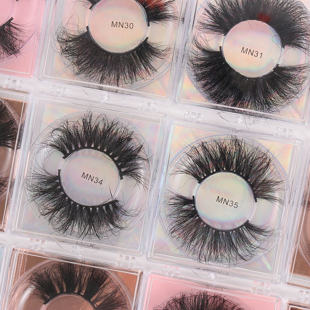 

1Pair 25mm 3D Mink False Eyelashes Handmade Wispies Criss-cross Dramatic Fake Eyelashes Eye Makeup Tools Lashes Extension