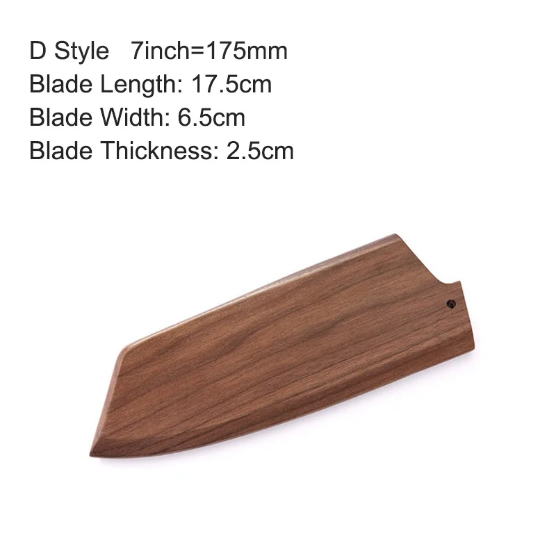 Walnut Wood Knife Sheath 4 5 6 7 8 9 inch Slicer Meat Damascus Japanese Chef Santoku Knives Blade Protector Scabbard Tool | Дом и сад