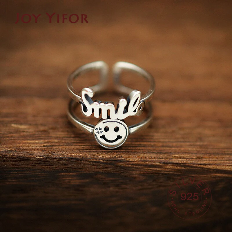 

Кольцо женское из серебра 925 пробы, с круглой смайликом
