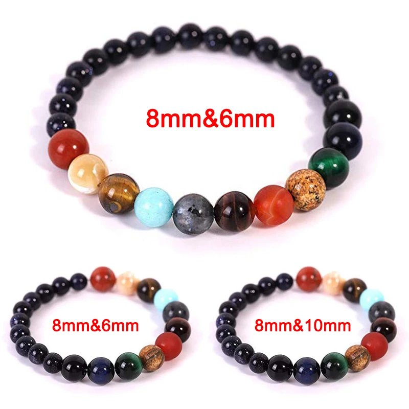 Восемь планет браслет из бисера Вселенной Йога с чакрами ювелирное изделие