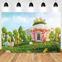 yeele cartoon easter eggs forest photography backdrop cream cake house photographic decoration backgrounds for photo studio