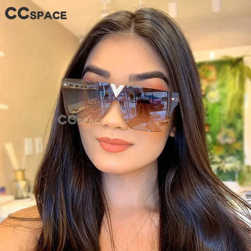 46290 без оправы большие роскошные солнцезащитные очки Квадратные мужские и