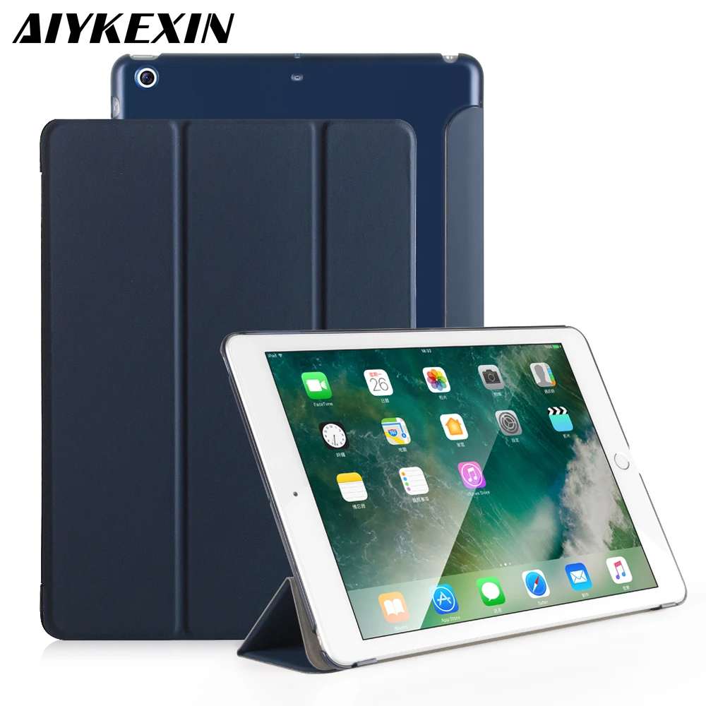 AIYKEXIN для iPad 5 Чехол/iPad Air 1 чехол искусственная кожа прозрачный ПК Жесткий Чехол