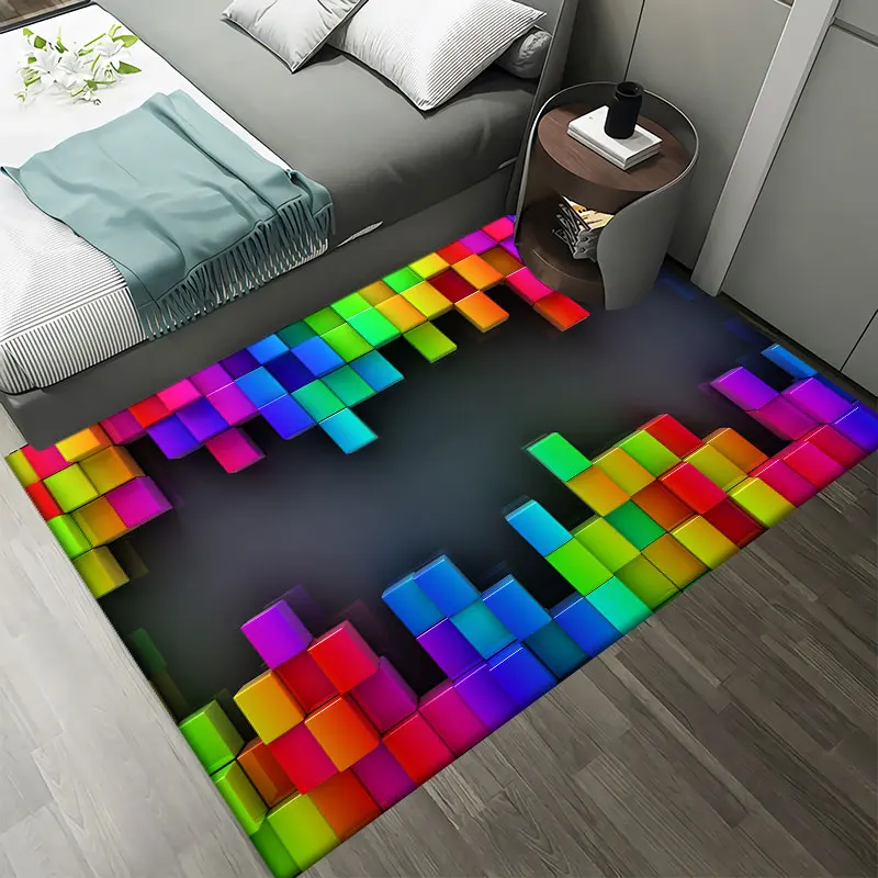 Радужный ковер для гостиной коврик ванной нескользящий мультяшный спальни кухни