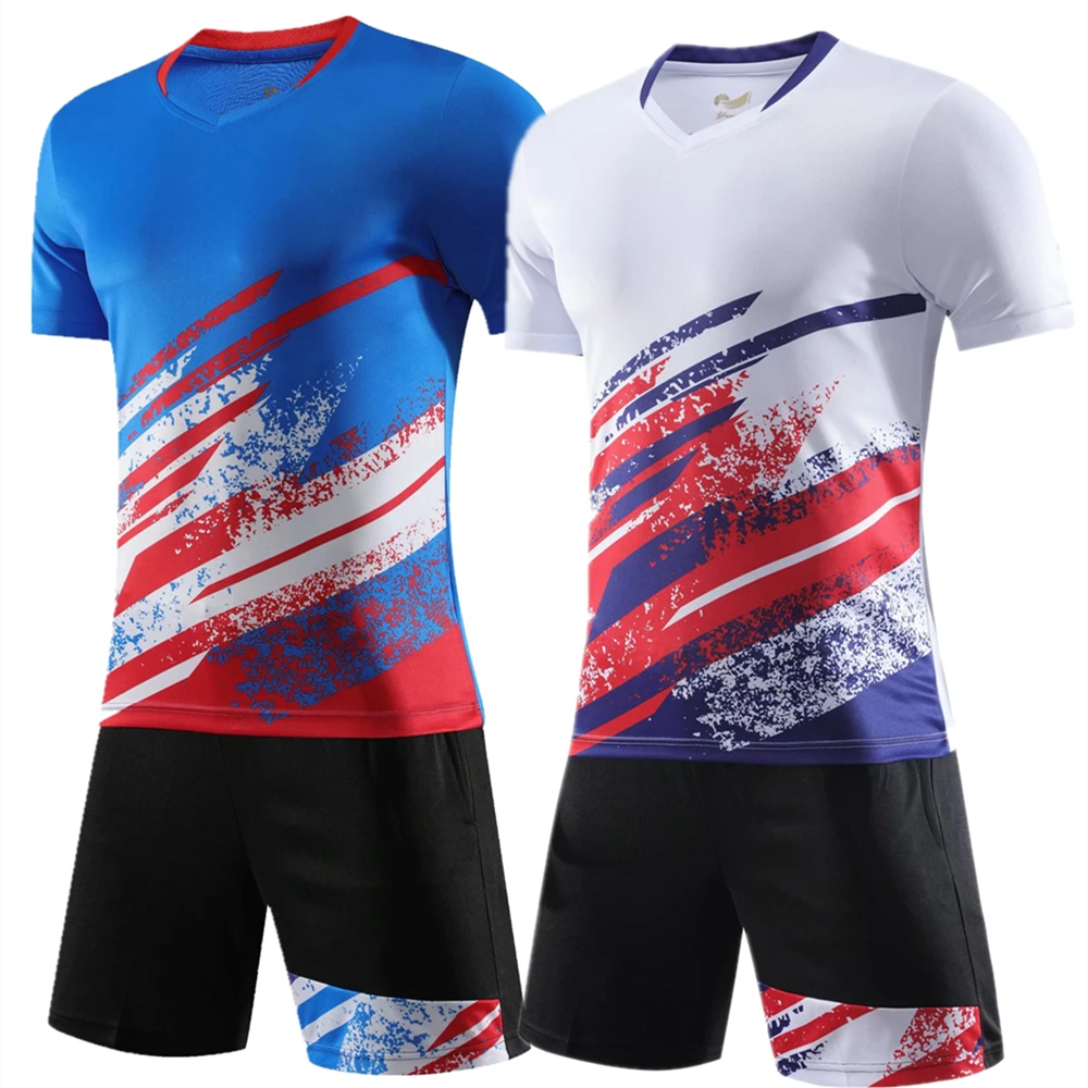 Футболка с V-образным вырезом для детей и взрослых футболка бадминтона шорты