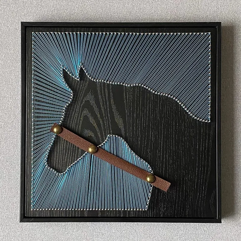 

DIY string instrument kit handicraft supplies | Horse head painting, lake house decoration | Christmas gifts | Adult crafts